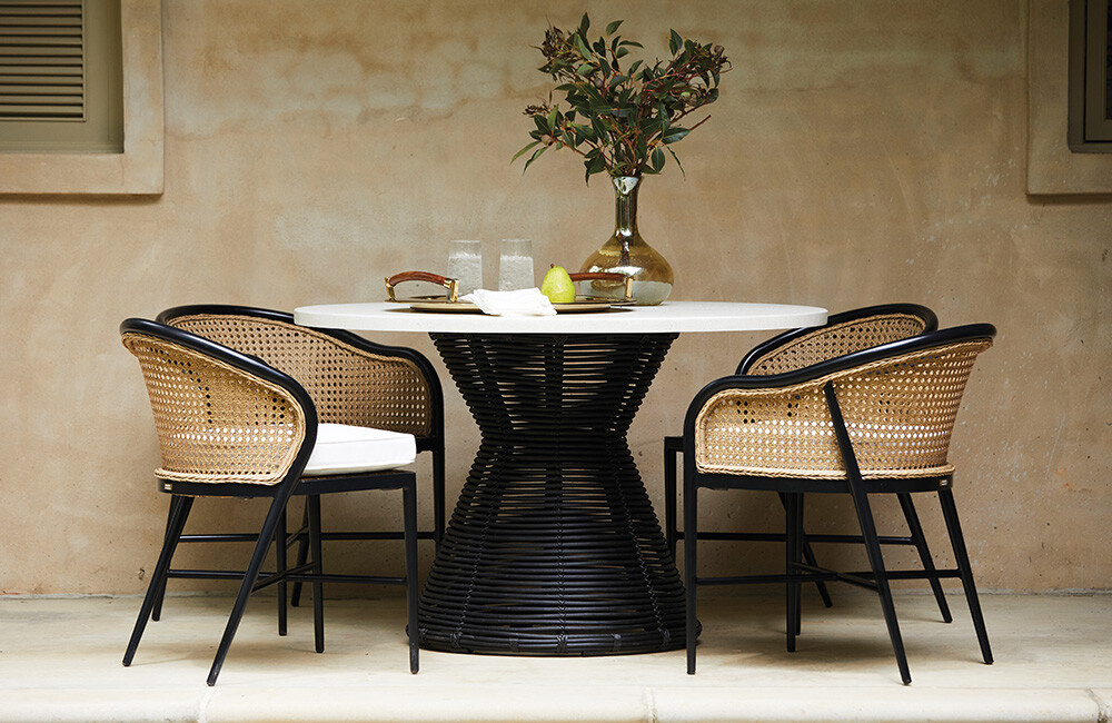 metal and wicker chairs